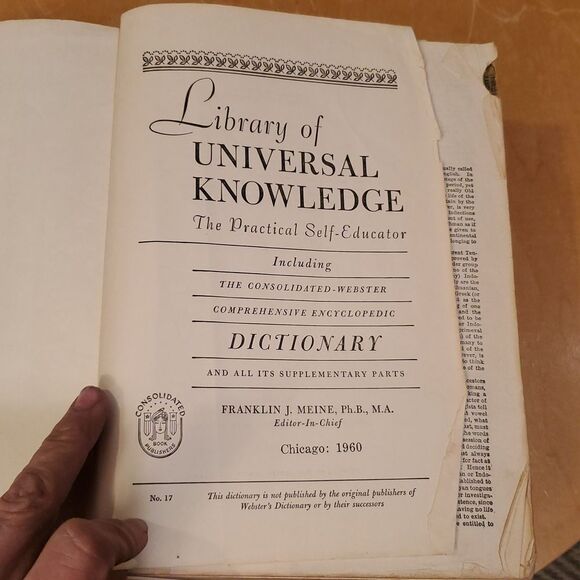 1954 Vintage Dictionary "Library of Universal Knowledge" - Picture 8 of 15